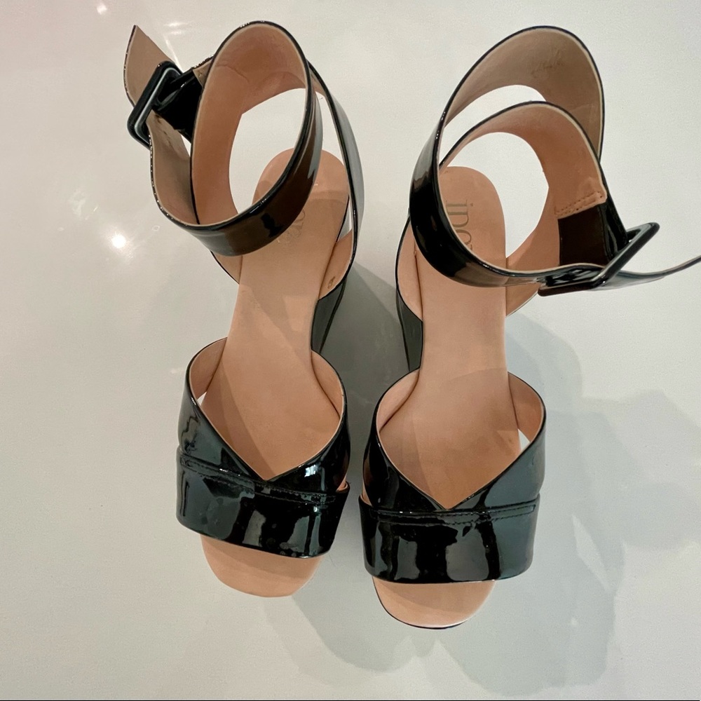 Idore Novus Black Espadrille Wedges